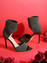 Green Knitted Stiletto Sandals (TC-CN-3212-1-GRN)