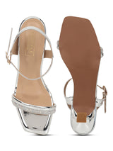 Silver Patent Stiletto Sandals (TC-REN-N1261-SIL)