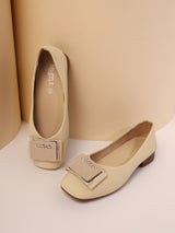 Camel Brown PU Ballerina Flats (TC-RS3631-CML)