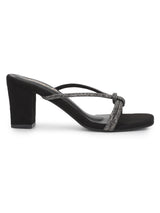 Black Suede Block Sandals (TC-REN-N-1142-BLK)