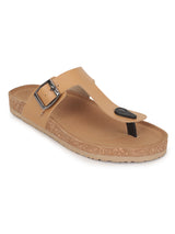 Camel PU Cork-Latex Footbed Flats (TC-070202-CML)