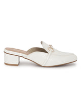 White Patent Block Mules (TC-REN-BL214-WHT)