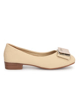 Camel Brown PU Ballerina Flats (TC-RS3631-CML)
