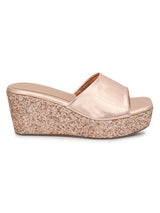 Rose Gold Patent Slip-On Wedges (TC-ST-010-RGLD)