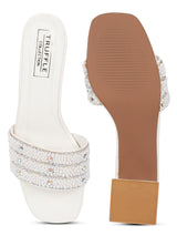 White PU Block Sandals (TC-REN-R5148-WHT)