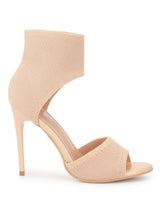 Blush Pink Knitted Stiletto Sandals (TC-CN-3212-1-BPNK)
