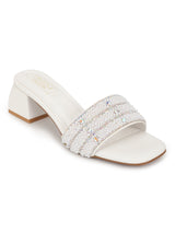 White PU Block Sandals (TC-REN-R5148-WHT)