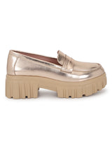 Rose Gold PU Block Loafers (TC-ANA-7981-RGLD)