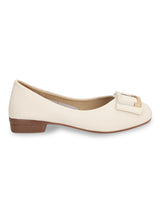 Beige PU Ballerina Flats (TC-RS3632-BEIG)