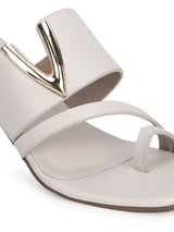 White PU Square Toe Stiletto Mules (TC-SLC-R502-WHT)