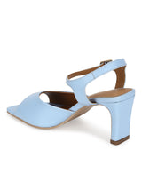 Blue PU Slim Block Sandals (TC-ST-1229-BLUPU)