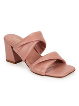 Nude PU Quilted Strap Block Heel Mules (TC-SLC-R-521-NUD)