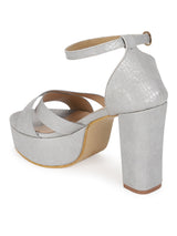 Grey PU Croc Crossover Strap Platform Sandals (TC-SLC-V105-GRY)