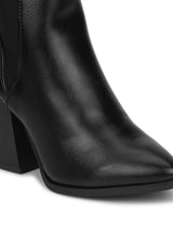 Black PU Slip On Ankle Boots (BETTY5)