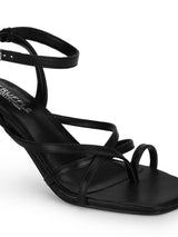 Black PU Strappy Stiletto Sandals (TC-ST-1232-BLKPU)