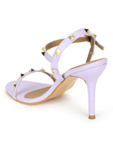 Purple Lilac PU Studded Stiletto Sandals (TC-SLC-LK711-LIL)