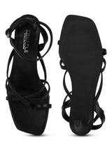 Black PU Strappy Stiletto Sandals (TC-ST-1232-BLKPU)