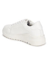 White PU Cleated Bottom Sneakers (TC-ST-1024-WHTPU)