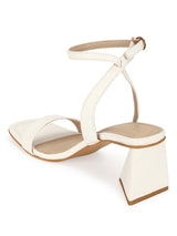White PU Triangular Heel Sandals (TC-SLC-B-79-WHT)