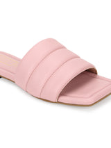 Pink PU Square Toe Slip Ons (TC-SLC-SF-50-PNK)