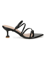 Black Patent Pointy Toe Kitten Heels