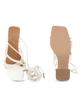 White PU Strappy Block Heel Sandals (TC-ST-1235-WHTPU)