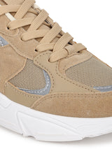 Bianca Sand Micro Lace Up Sneakers