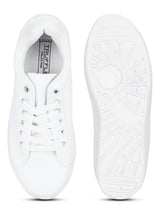 Total White Canvas Lace-Up Sneakers