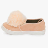 Pom Pom flat pumps