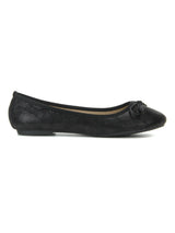 Black Snake Print Ballerina Flats