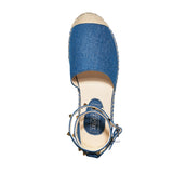Studded ankle strap flat