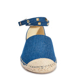 Studded ankle strap flat
