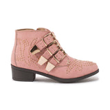 Pink Stud Detail Ankle Boot