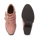 Pink Stud Detail Ankle Boot
