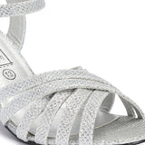 Silver Kitten Heel