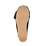 Fur cross over sandal