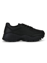 Black Cleated Lace-Up Trainers