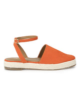 Orange Micro Flat Espadrille Sandals