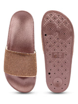 Rose Gold Diamante Flats