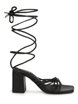 Black PU Strappy Block Heel Sandals (TC-ST-1235-BLKPU)