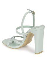 Pastel Green PU Strappy High Slim Block Sandals (TC-SLC-B-71-GRN)