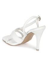 White PU Quilted Sole Strappy Stilettos (TC-SLC-B-72-WHT)
