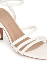 White PU Strappy Stilettos With High Ankle Strap (TP10171-WHT)