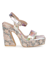 White Holographic Wide Strap Platform Sandals (TC-MSI-V-116-WHT)
