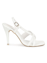 White PU Quilted Sole Strappy Stilettos (TC-SLC-B-72-WHT)