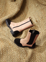 Putty Beige PU Kitten Ankle Boots (TC-ST-1313-PUTYPU)