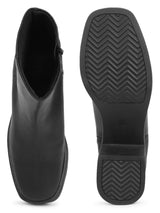 Black PU Block Ankle Boots (TC-ST-1261-BLK)