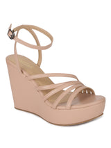 Nude PU Wedges Sandal (TC-ST-1017-NUD)