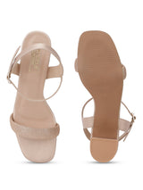 Rose Gold PU Strappy Block Sandals (TC-SLC-V240-RGLD)