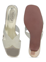Gold Glitter Perspex Stiletto Mules (TC-RLST18-GLD)